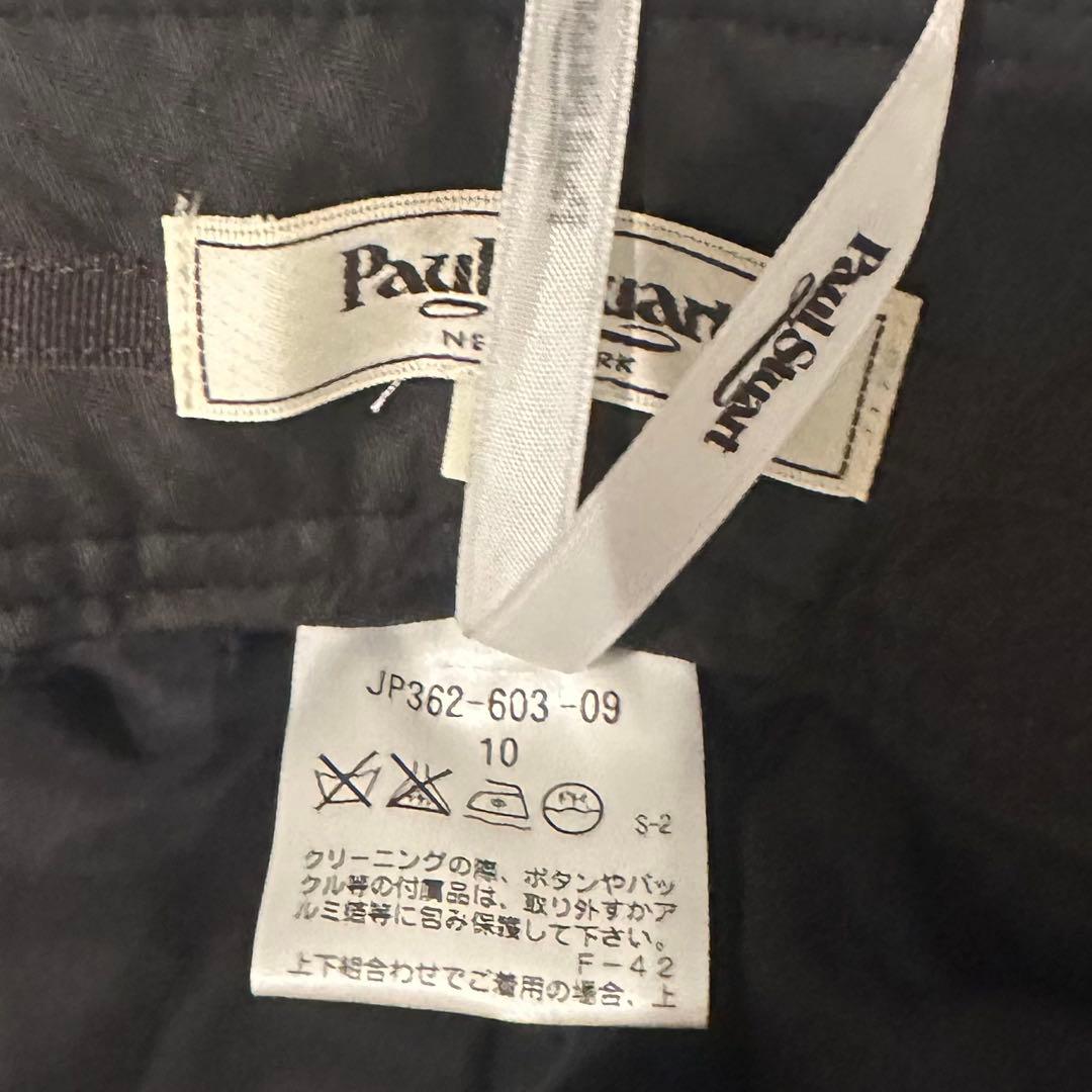 ✨美品✨Paul Stuart ポールスチュアート パンツスーツ　綿100 黒Ｌ