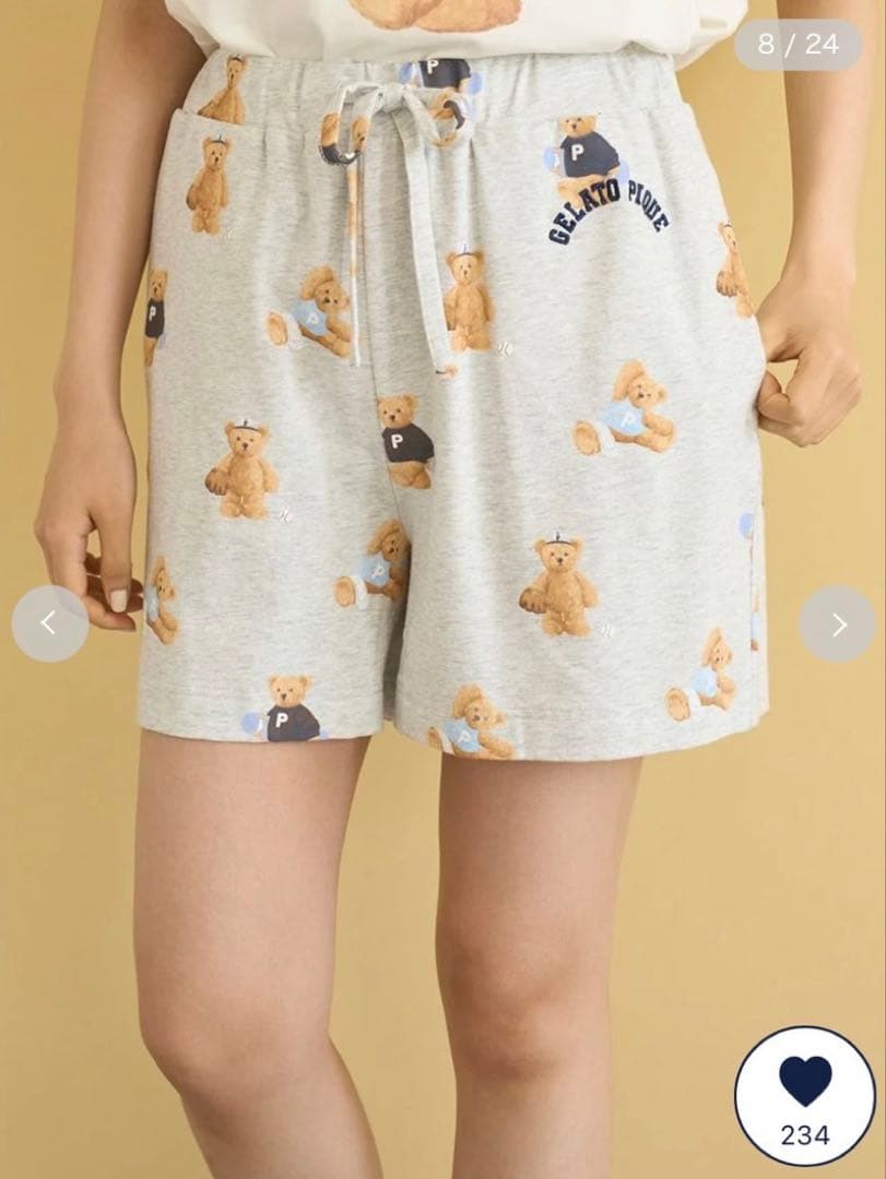 【ONLINE限定・スポーティベアのTシャツ＆ショートパンツセット】