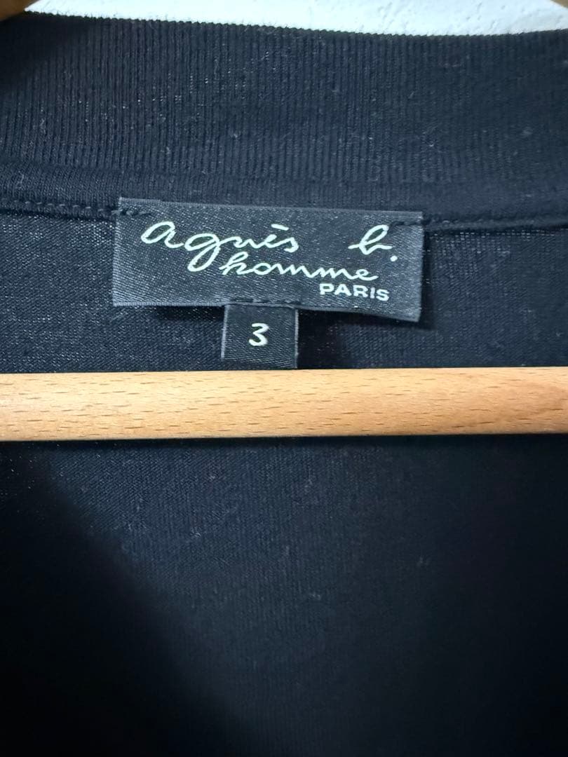 agnès b. アニエス・ベー　ボタン付きカーディガン サイズ3 ブラック