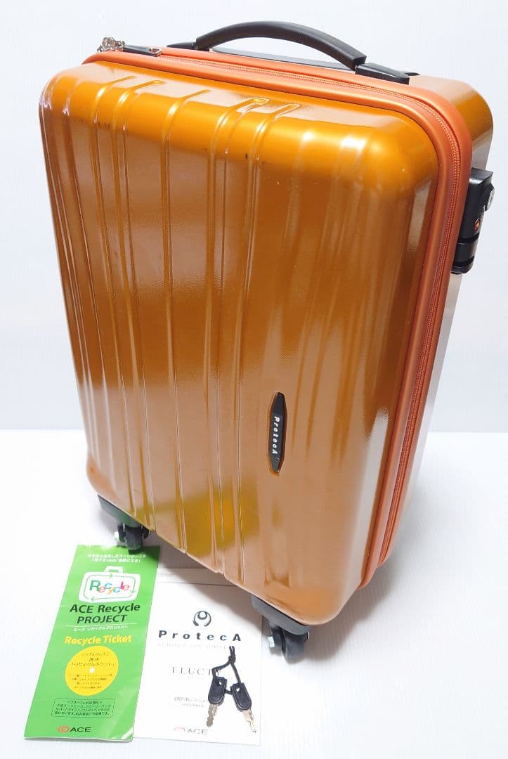 プロテカ フクラティ スーツケース キャリー オレンジ 4輪【美品】