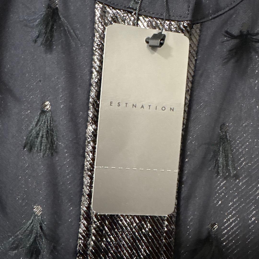 定価22万 ESTNATION ジャカードフリンジワンピース新品同様