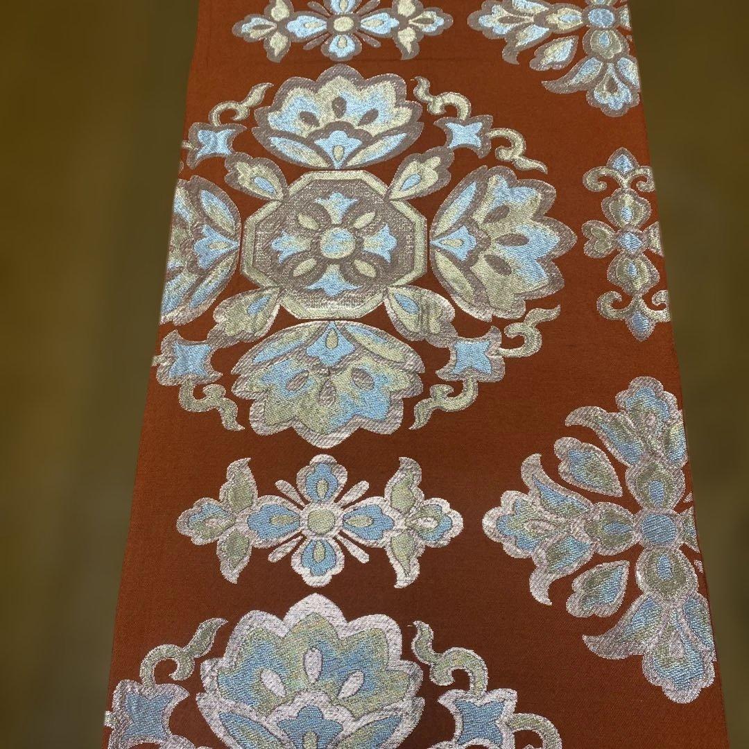 table runner 「宝相華」　帯リメイク　長尺