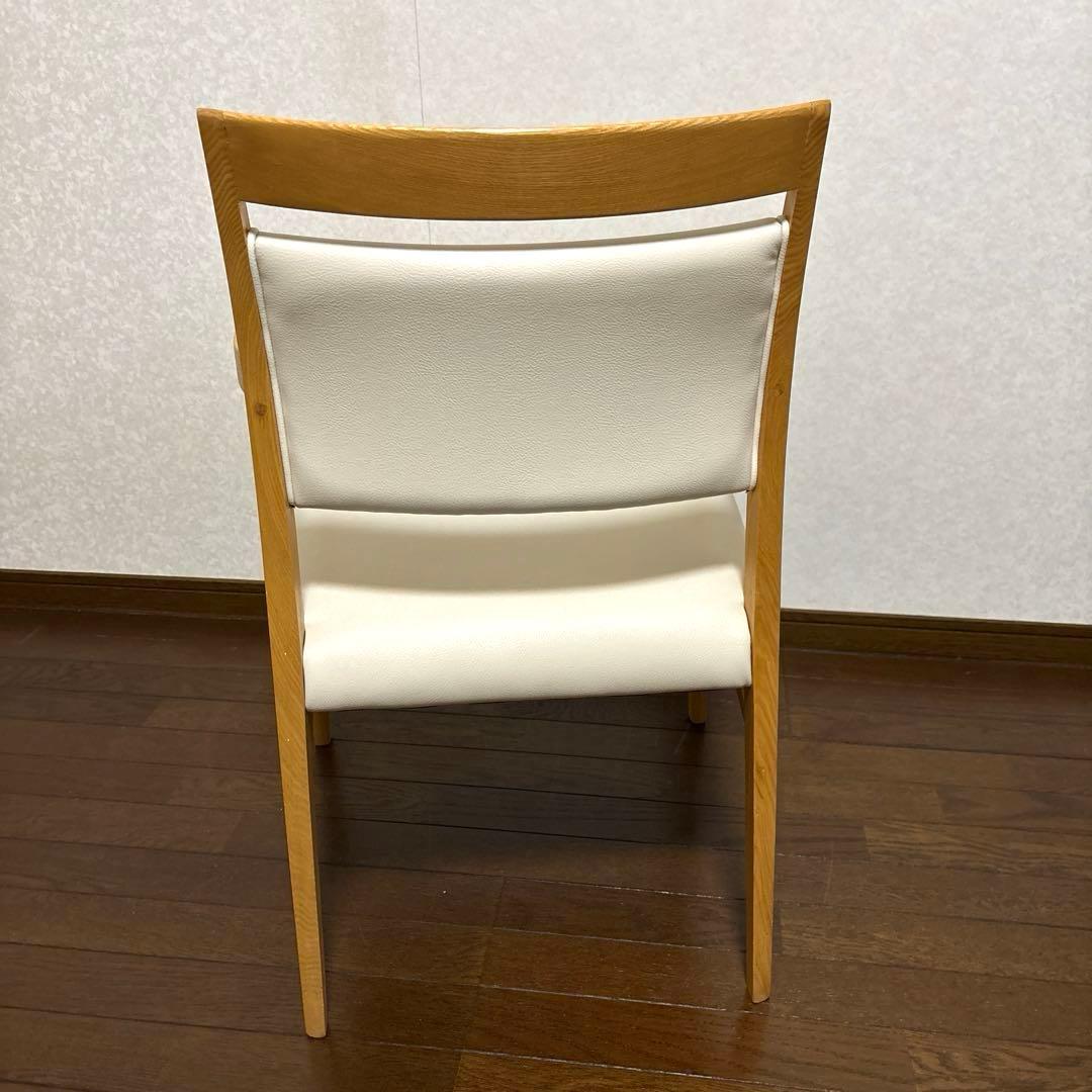【美品】ニトリ アームチェア タモ材 ダイニングチェア