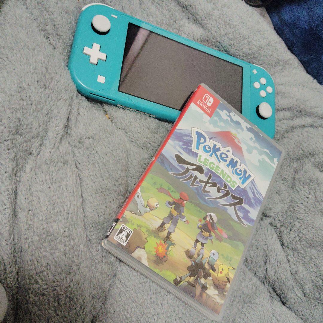 Switch Lite ターコイズ 本体 充電器／アルセウスセット