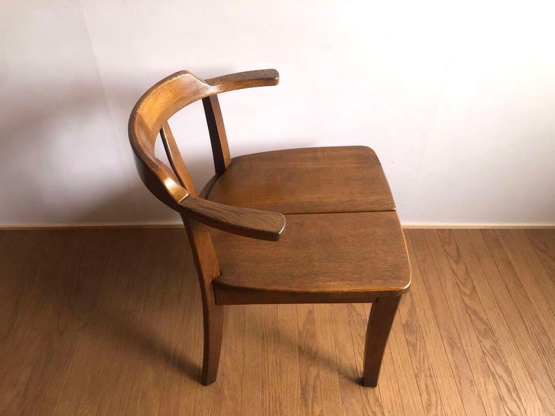 飛騨家具 浜本工芸 アームチェア⑥ 肘掛け 安楽椅子 楢無垢材 古民家 民芸椅子