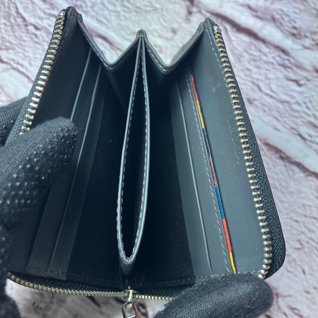 美品 ポールスミス ブライトストライププラー マルチストライプ ケース