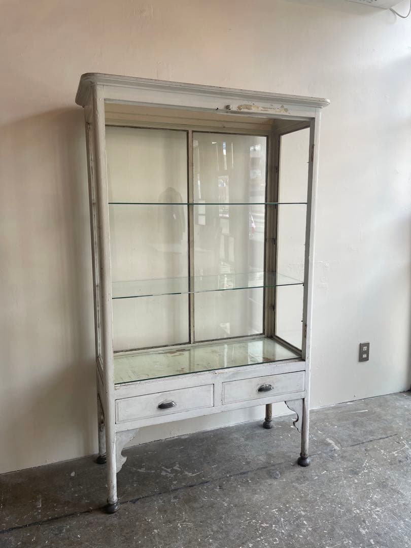 【アンティーク】ケビント　医療棚　ビンテージ　ショーケース　イギリス　フランス