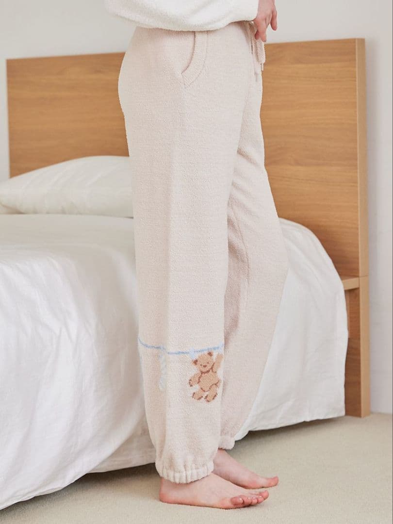 エアリーモコウォッシングアニマルジャガードパーカ ロングパンツセット