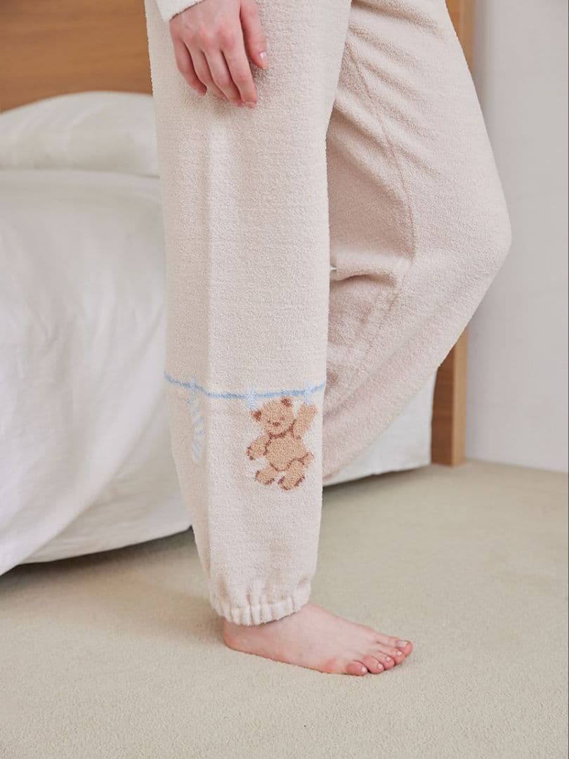 エアリーモコウォッシングアニマルジャガードパーカ ロングパンツセット