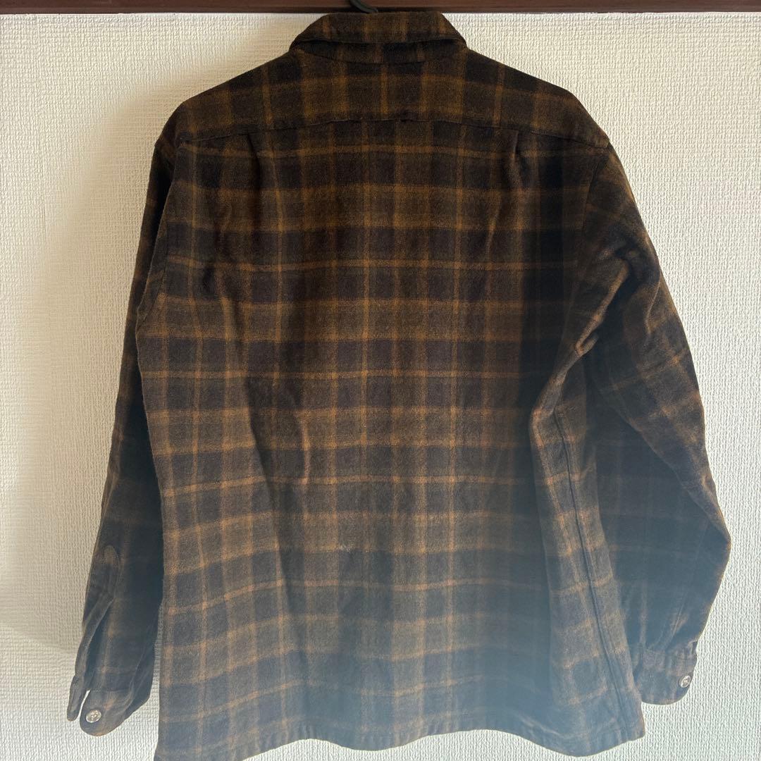 Pendleton ウール100% ブラウンチェックネルシャツ