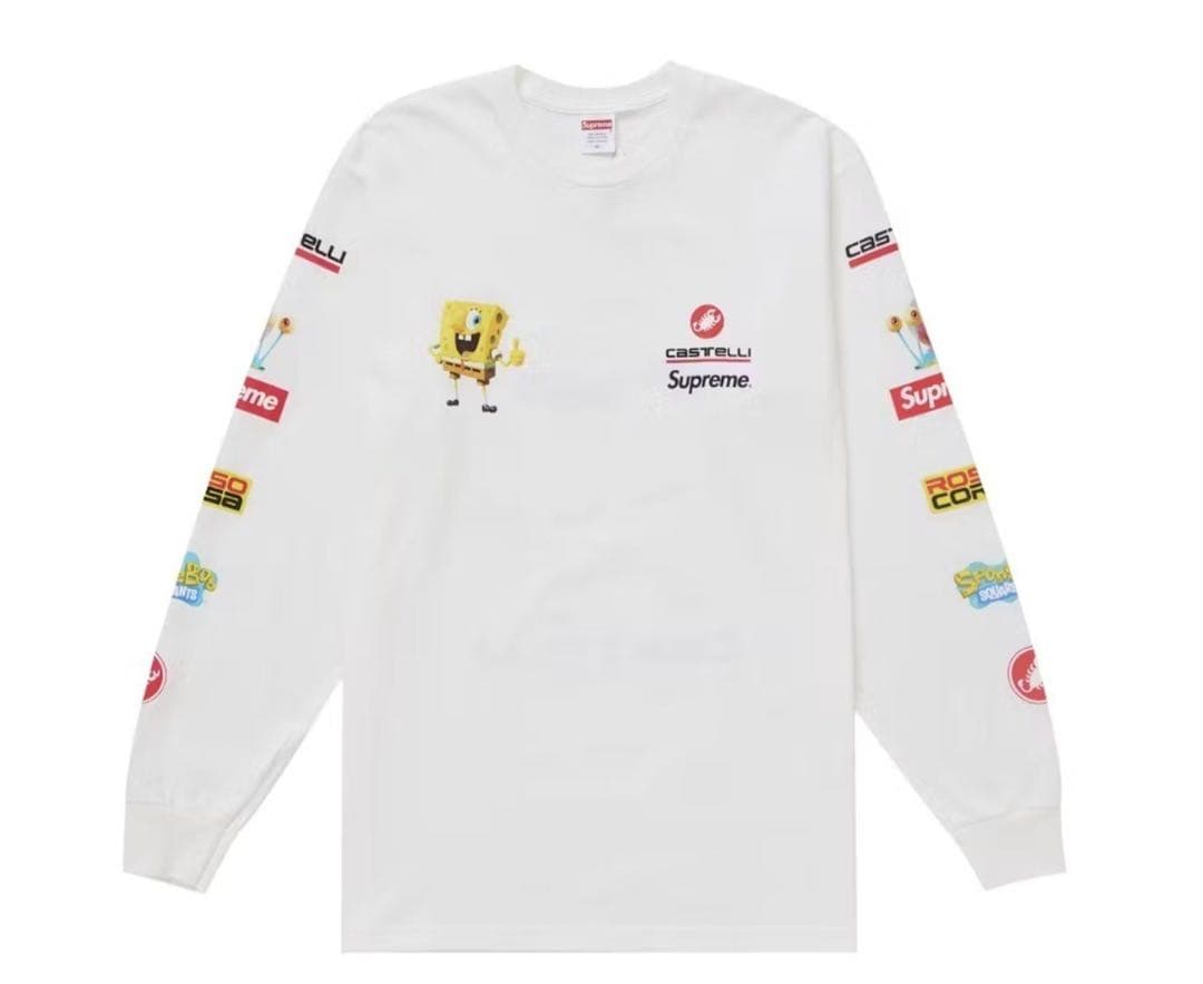 トップス Supreme x SpongeBob L/S Tee \"White\"