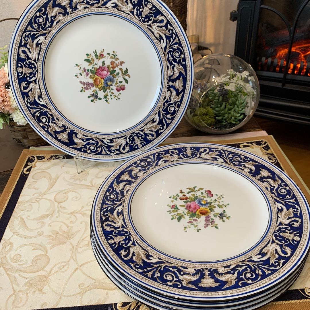 希少　ウェッジウッド　フロレンティーン　コバルト　27cm ディナープレート