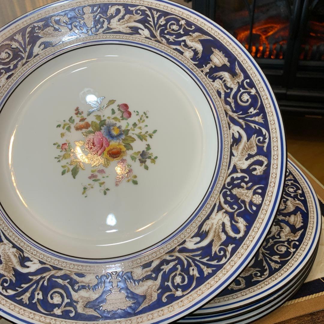 希少　ウェッジウッド　フロレンティーン　コバルト　27cm ディナープレート