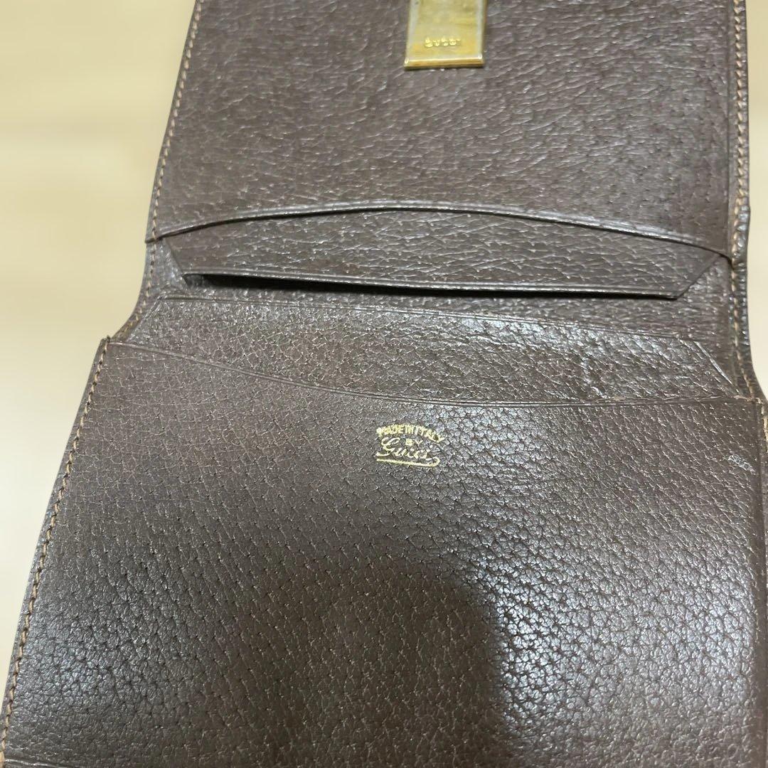 希少 グッチ GUCCI 財布 二つ折 ブラウン