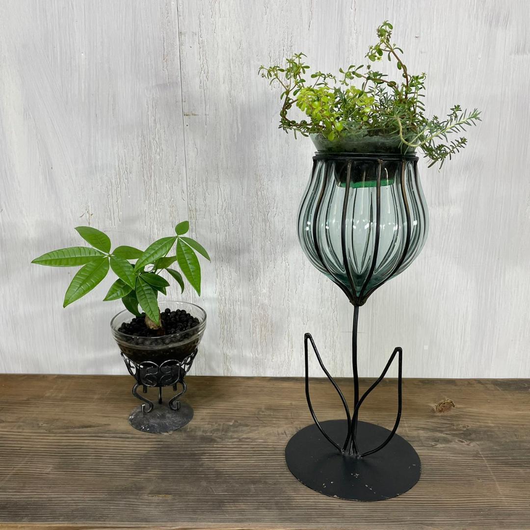 ヴィンテージ アイアン チューリップ型 キャンドルスタンド キャンドルホルダー