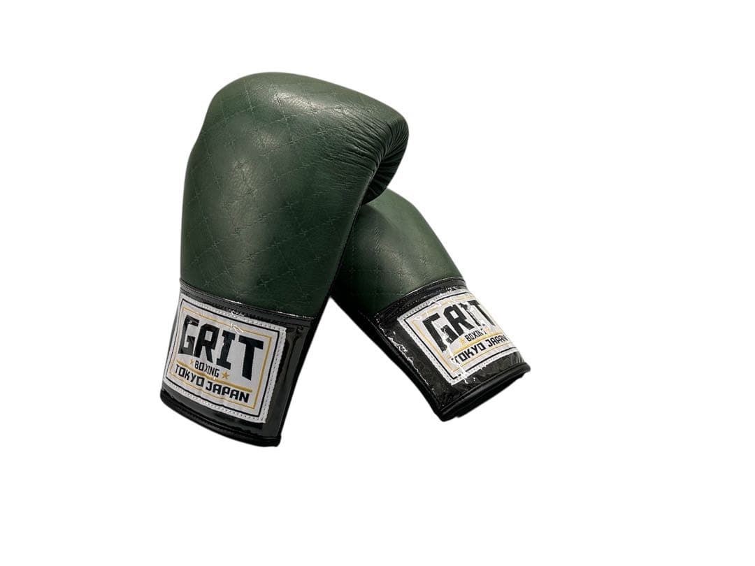 GRIT LACE UP GLOVE DARK GREEN JAPAN 本革製
