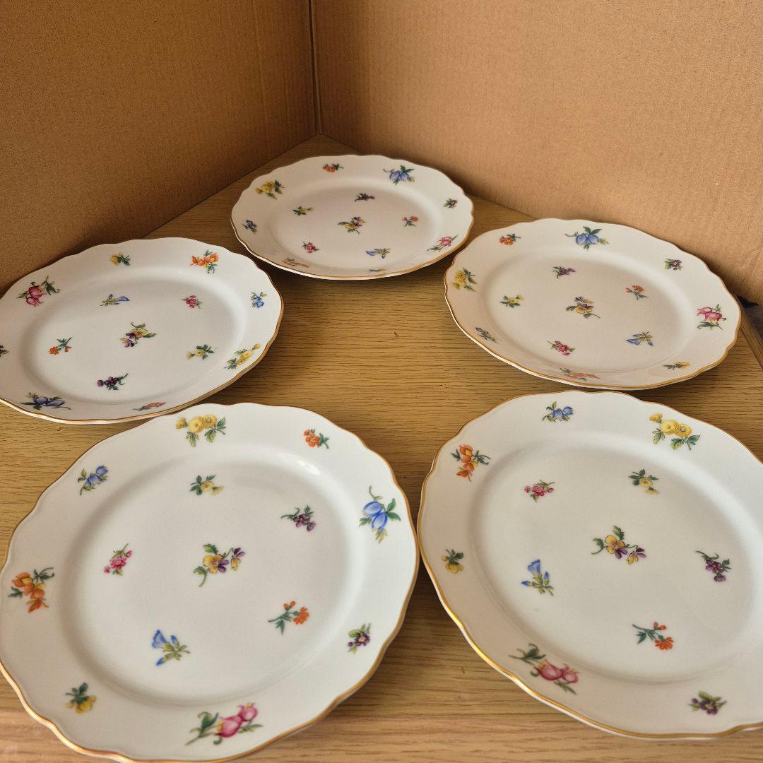 【未使用】フッチェンロイター ミラベル ケーキ皿 19cm 5枚セット 廃盤品