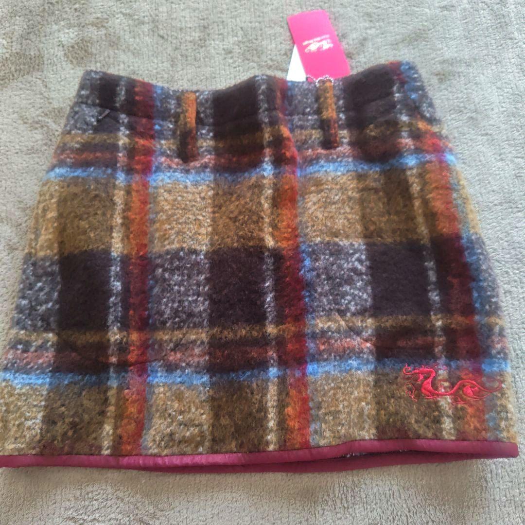 【未使用】ダンスウィズドラゴン　チェック柄ウール混紡スカート