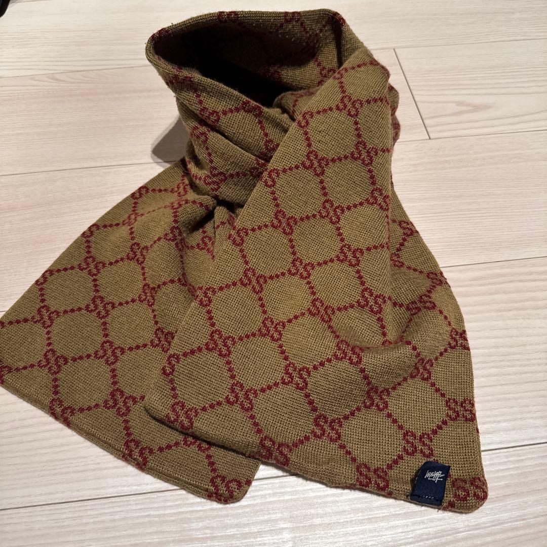 小物 90s old stussy monogram muffler