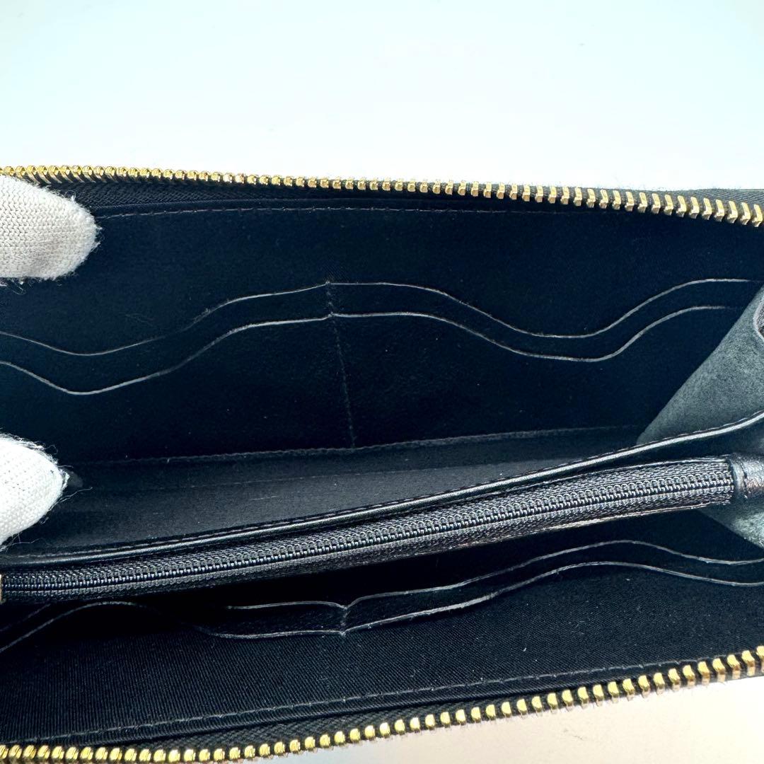 極美品 イルビゾンテ ロゴ入り長財布 山口一郎 コラボ レザー シボ革 希少