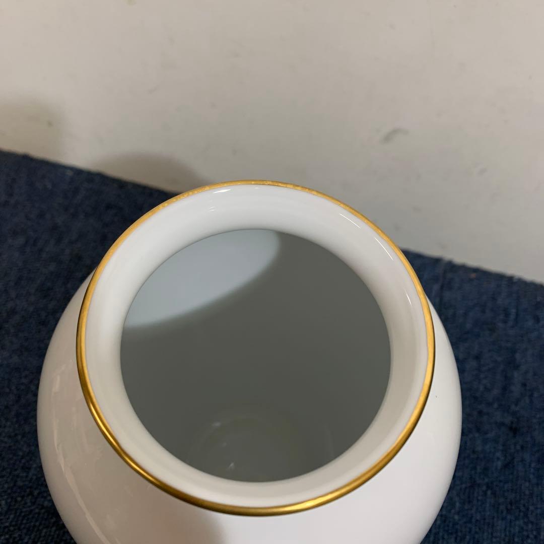 大倉陶園　梅　ピンク　ゴールド　花　花瓶