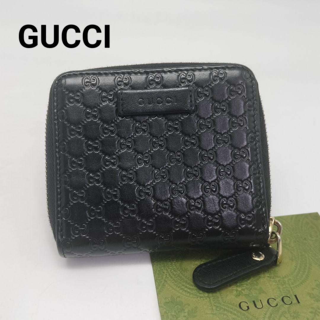 極美品✨グッチ　折り財布　GG柄　レザー