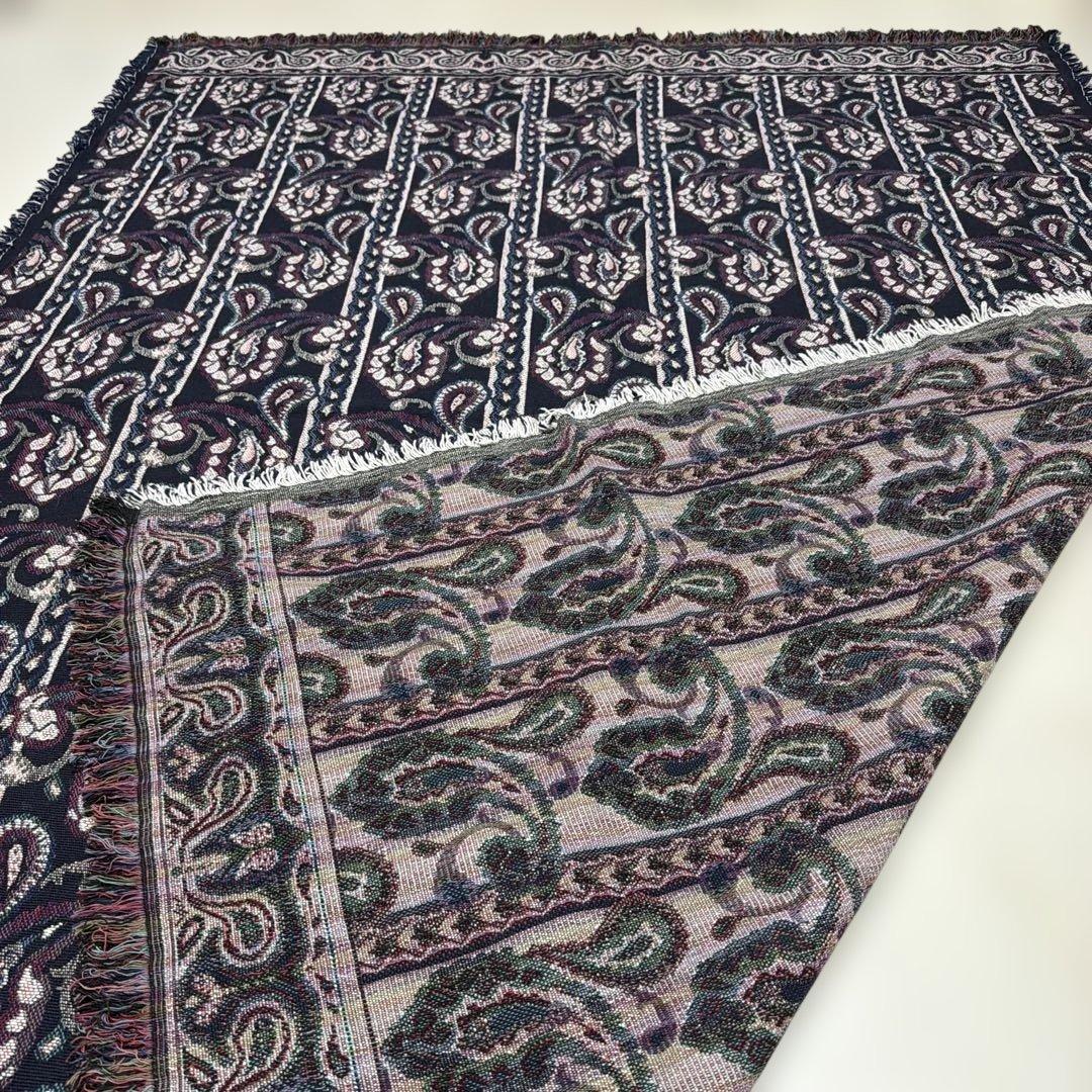 ペイズリー柄　マルチカバー　ソファカバー　ヴィンテージラグ　185x137