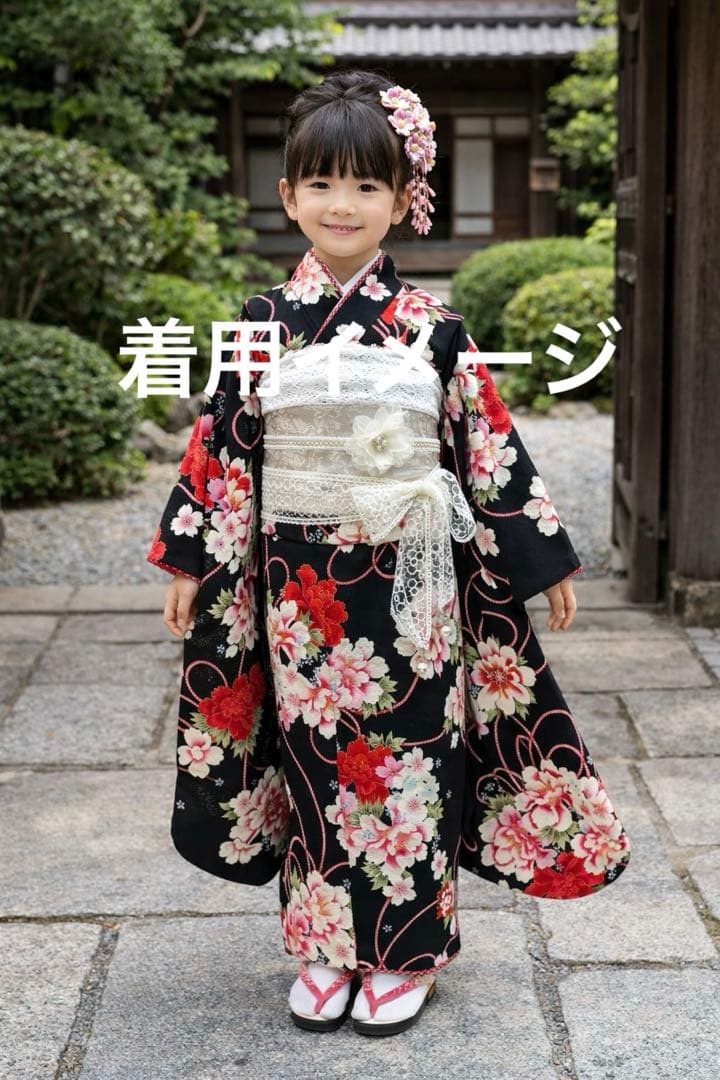 日本製　ブランド着物　JAPAN STYLE 七五三　7歳