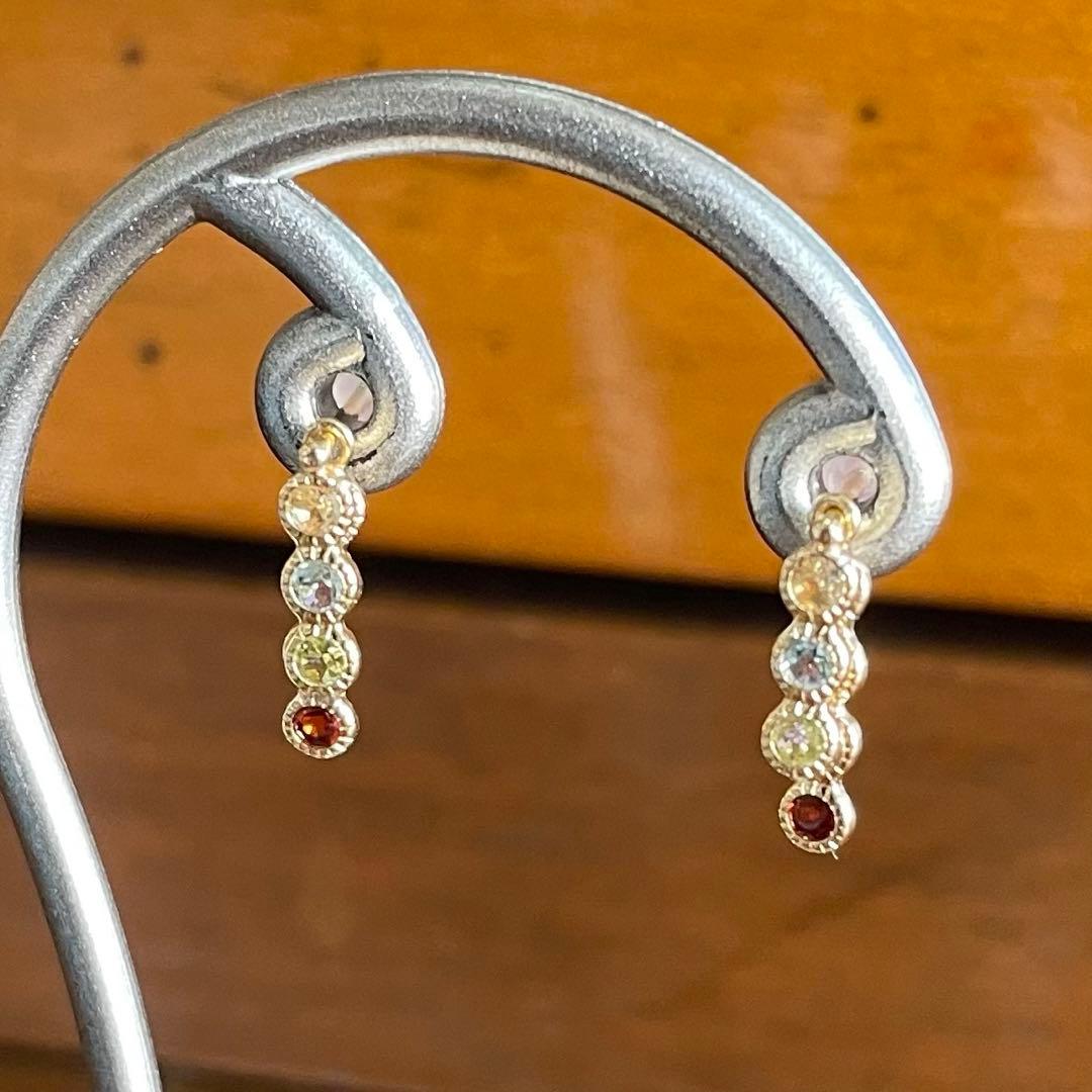 K18 アミュレット　天然石　レインボーカラー　ピアス　専用ページ