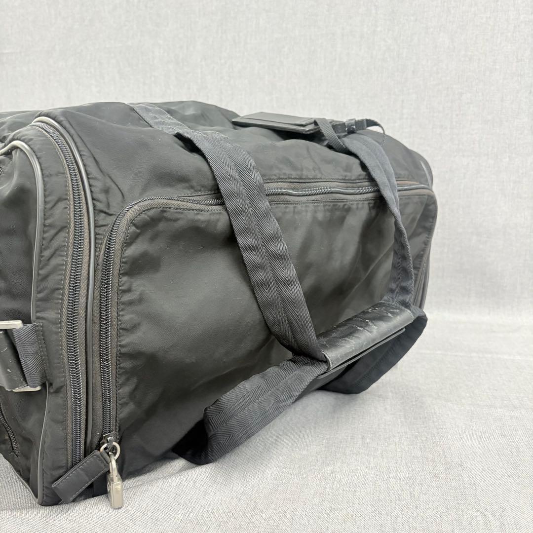 PRADA プラダ ボストンバッグ テスート ナイロン 三角ロゴ 黒 白タグあり