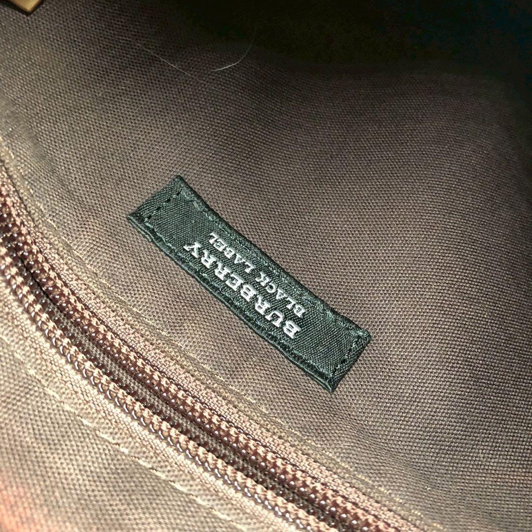 美品◎BURBERRY BLACK LABEL ツイード ボディバッグ