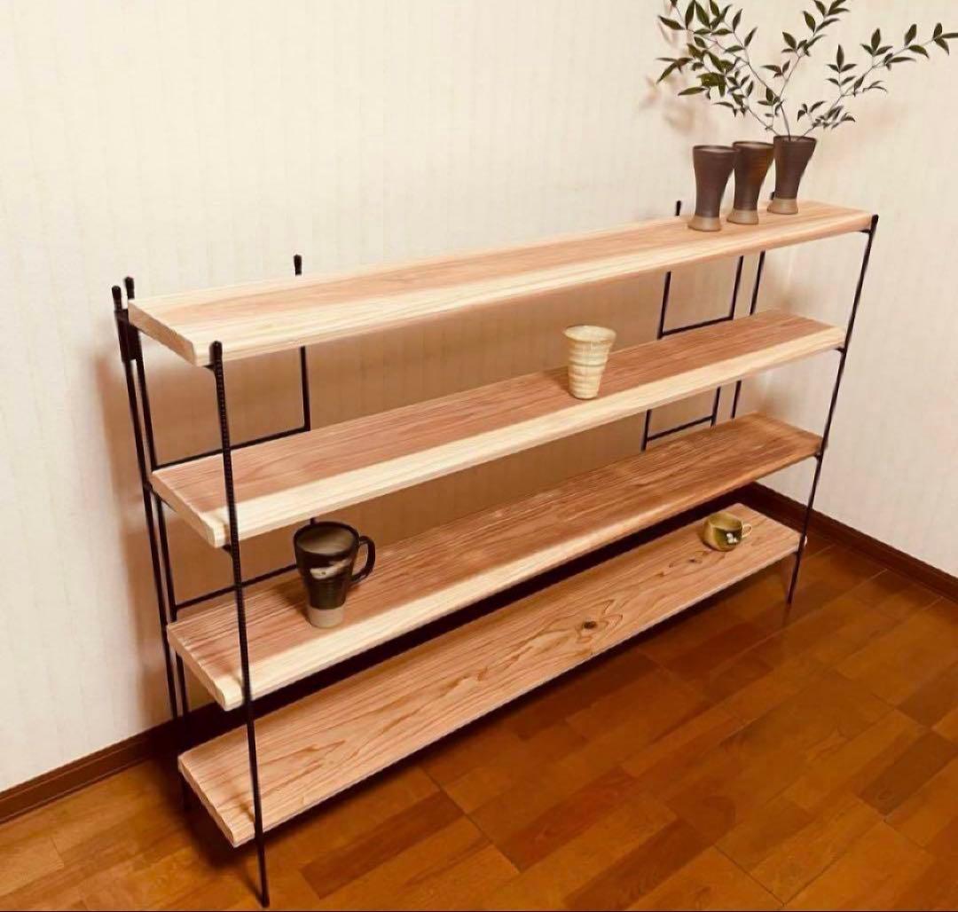 新商品‼️手作りアイアン家具 折り畳みラック西海岸インテリア 鉄脚のみ2点