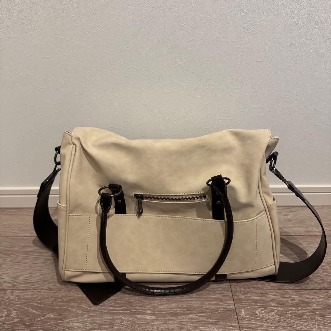 tinajojun ショルダー付き トラベルバッグ　アイボリー