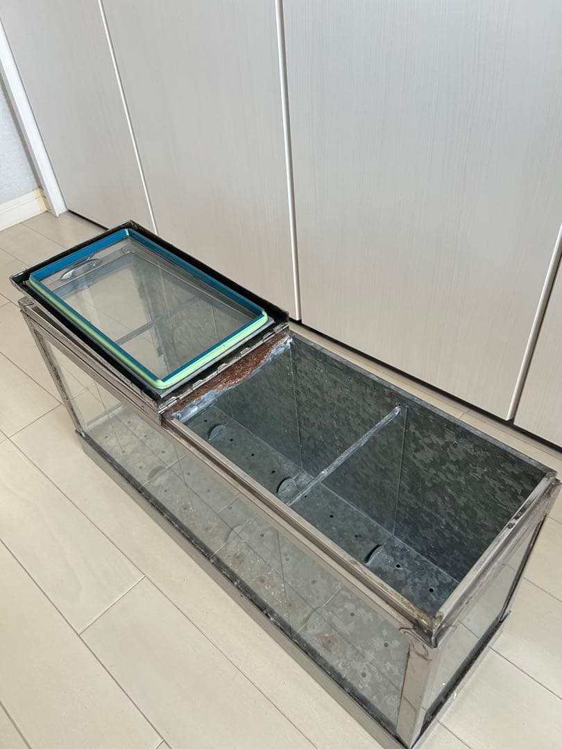 アンティーク　駄菓子ケース　ガラスケース　ブリキ　蓋付き　ショーケース　レトロ