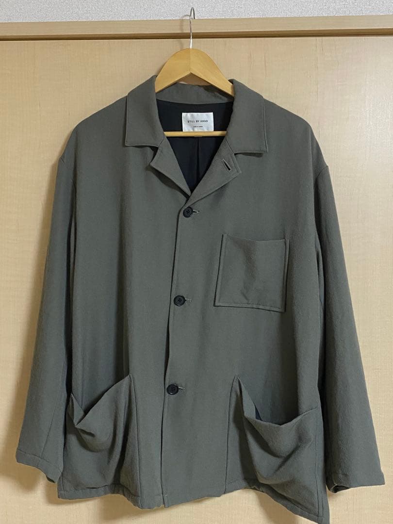 STILL BY HAND ウールサージカバーオール JK01254