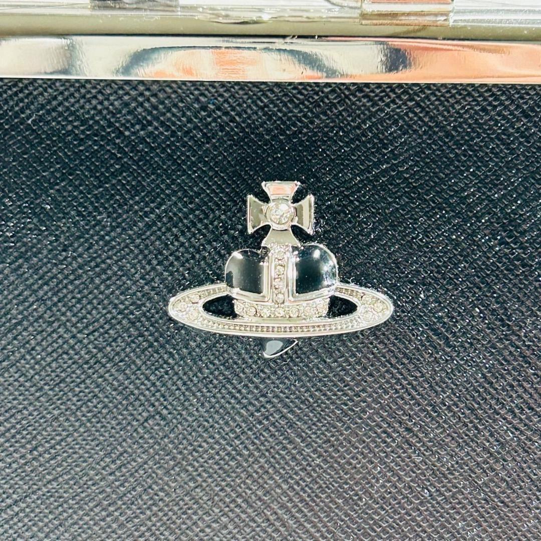 ヴィヴィアンウエストウッド ポーチ ディアマンテ がま口 オーブ ブラック