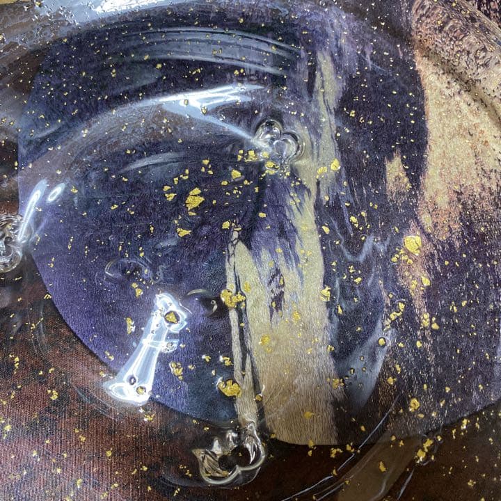 ⭐️作家物ガラスプレート　金箔入り