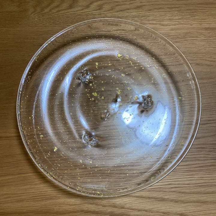 ⭐️作家物ガラスプレート　金箔入り