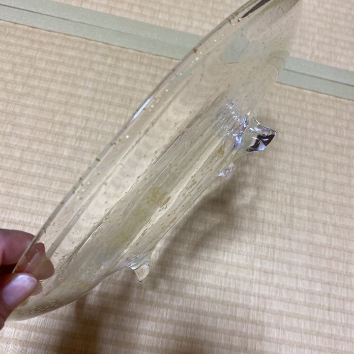 ⭐️作家物ガラスプレート　金箔入り