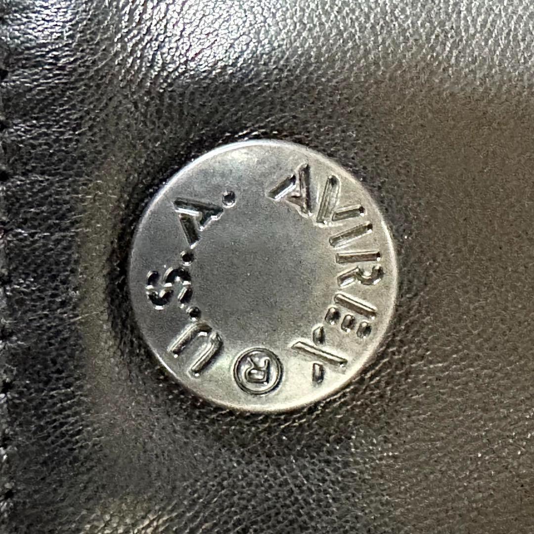 美品 AVIREX ムートン コンビ ボマージャケット フライトジャケット 黒