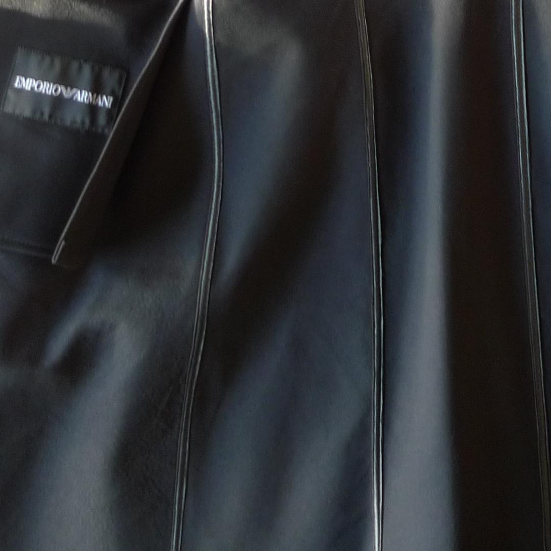 ＜Gさん専用＞E ARMANI 1枚仕立 ラム レザーコート 38 ★未使用