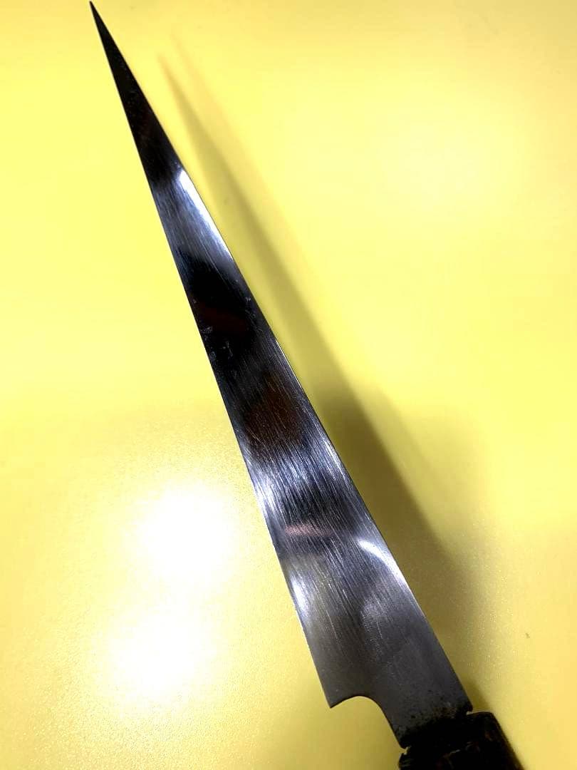 安来鋼本打焼　筋引き包丁　青　刃渡り20cm