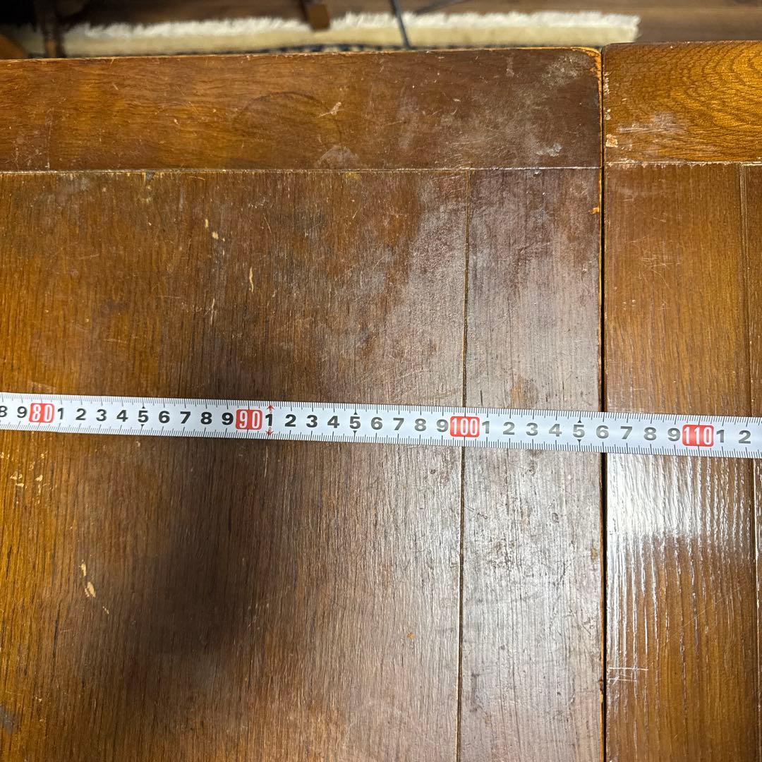 【希少】英国アンティーク オーク バルボスレッグ ドローリーフテーブル 店舗什器