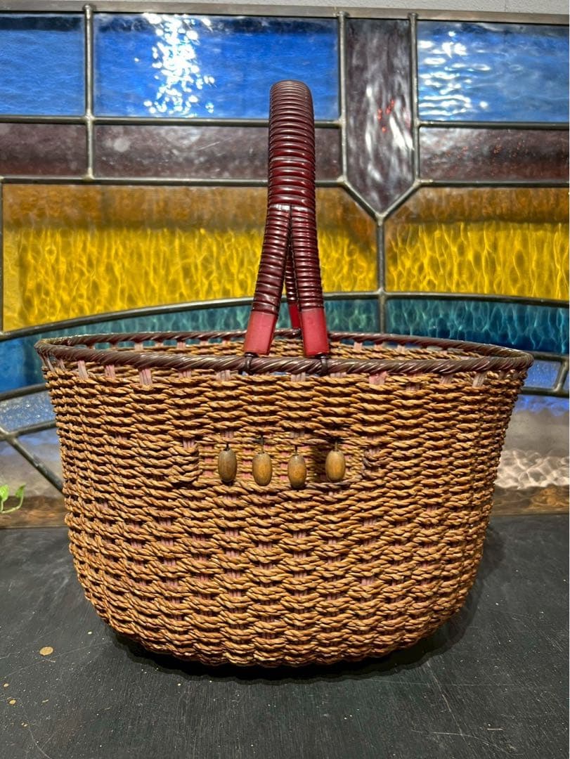 かご 昭和レトロ 買い物かご セット 当時物 インテリア 古民家 アンティーク