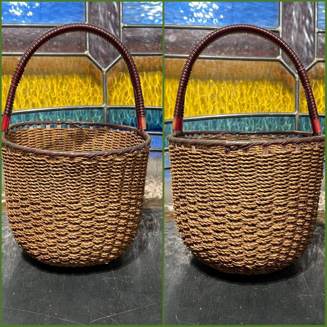 かご 昭和レトロ 買い物かご セット 当時物 インテリア 古民家 アンティーク