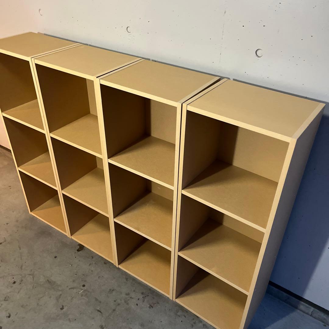 廃盤希少★無印 パルプボードボックス・タテヨコＡ４サイズ・３段 ２個セット