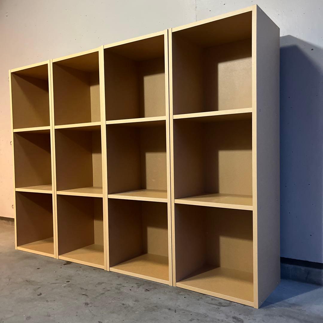 廃盤希少★無印 パルプボードボックス・タテヨコＡ４サイズ・３段 ２個セット