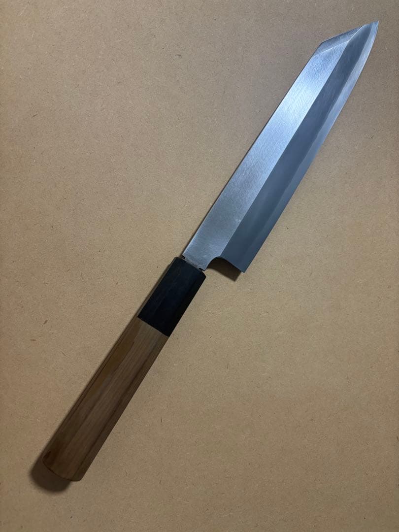 銀三　和式切付包丁　8寸（240mm） 水牛八角柄