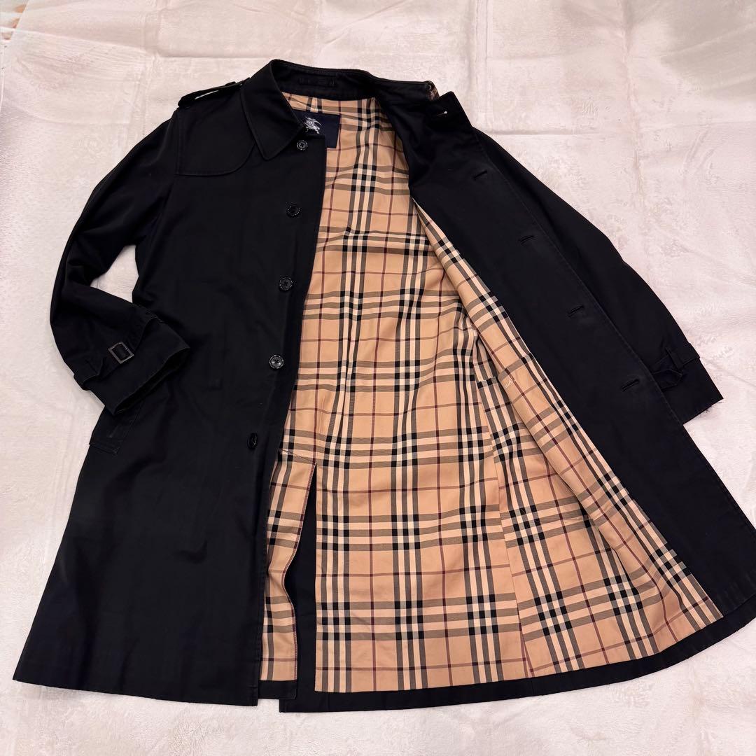 BURBERRY LONDON★トレンチコート★黒★ミドル丈