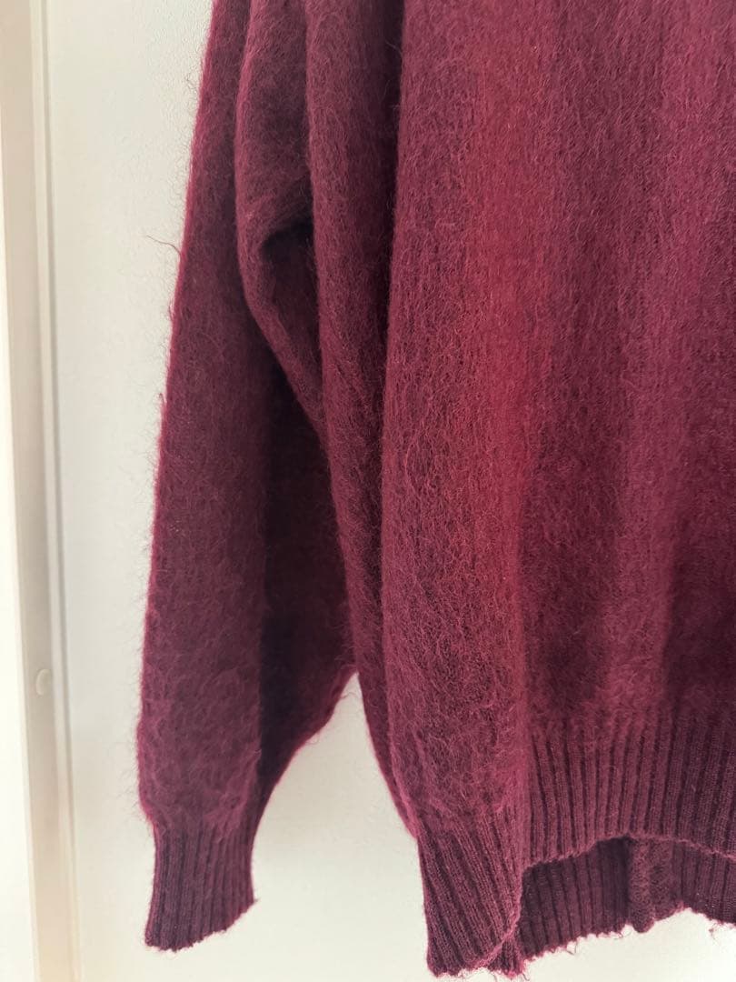 ワコマリア カーディガン モヘア L wacko maria バーガンディ